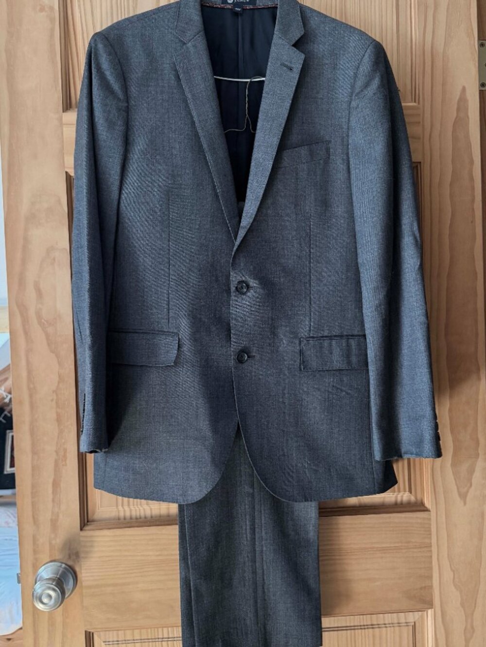 J. Crew Ludlow Suit Charcoal Gray 40L, Pants W34